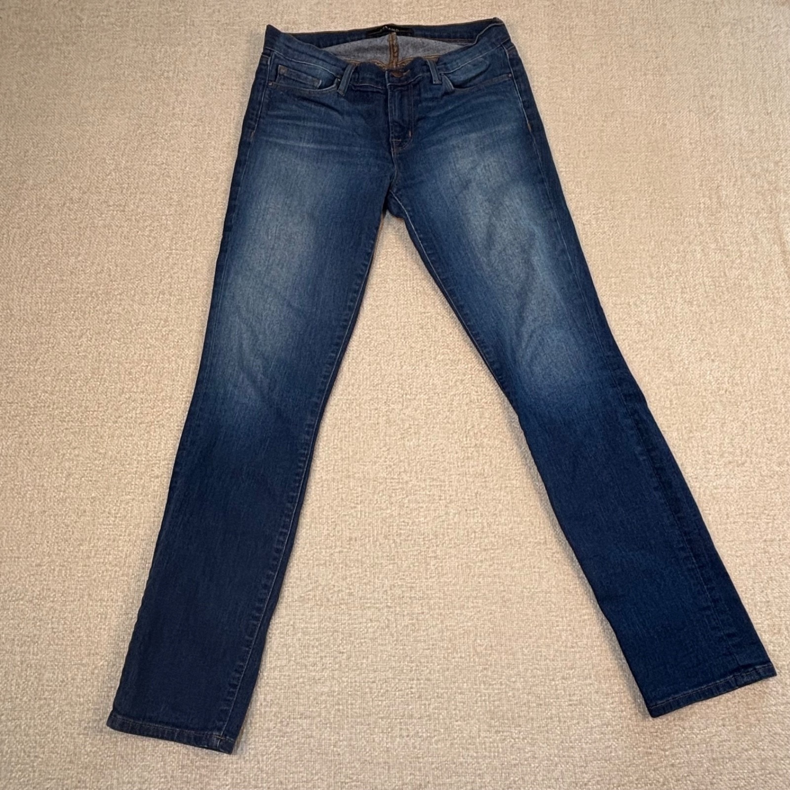 J Brand Womens Skinny Jeans Indigo Blue Denim Size 30 Waist Made In Usa